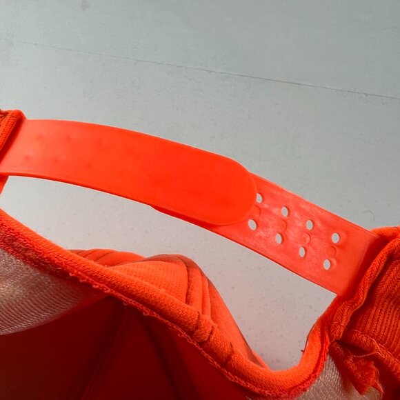 Vintage 90s/80s Deer Hunting Rope Adjustable Snap Back Hat Orange Faded Cap - Picture 12 of 12